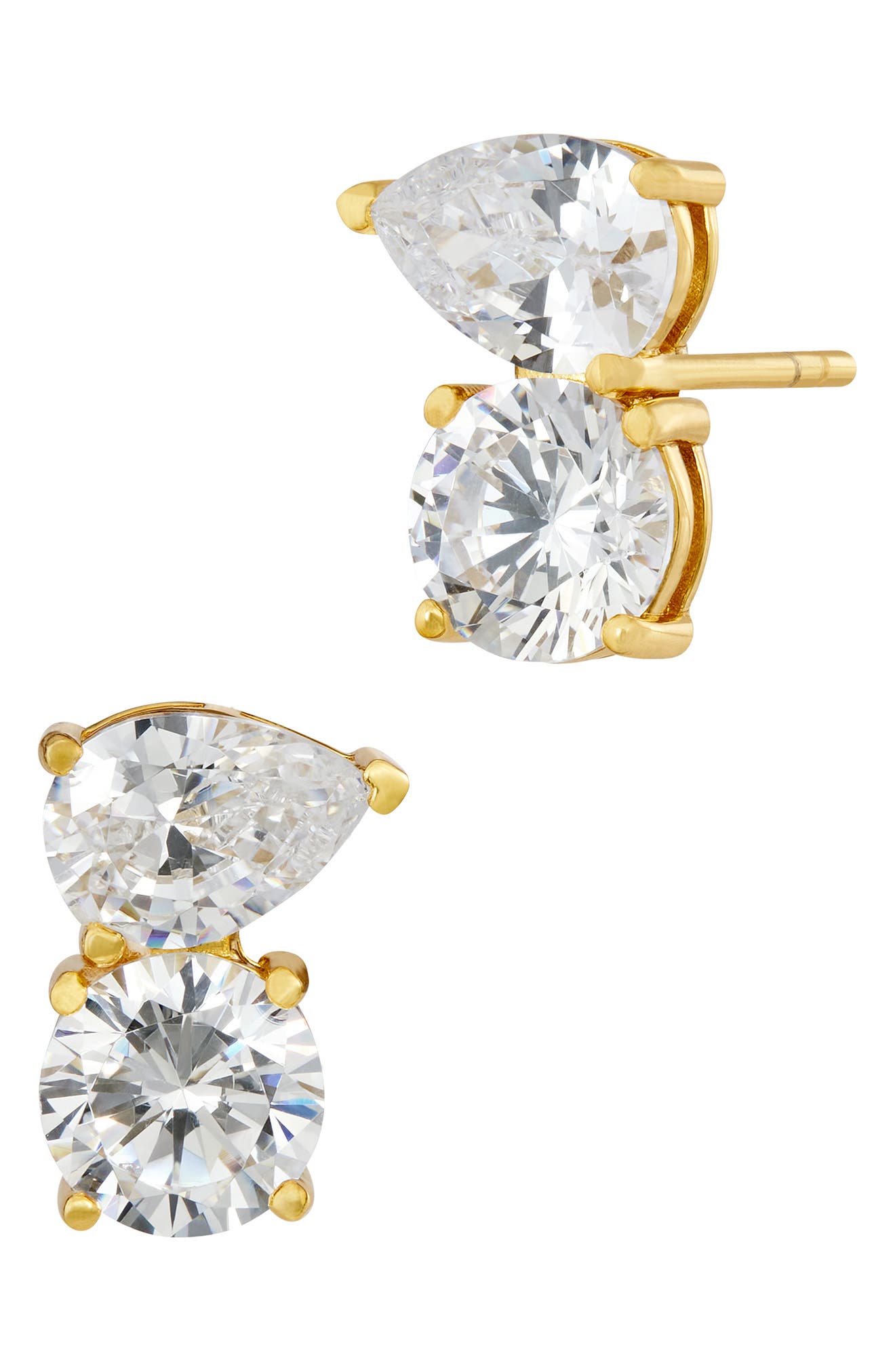 Toi et Moi Cubic Zirconia Stud Earrings