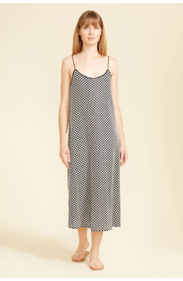 SITANO Figo Crochet Tank Dress, Main, color, Black/Cream Crochet