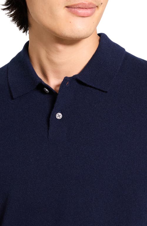 Theory Goris Cashmere Polo Sweater In Blue
