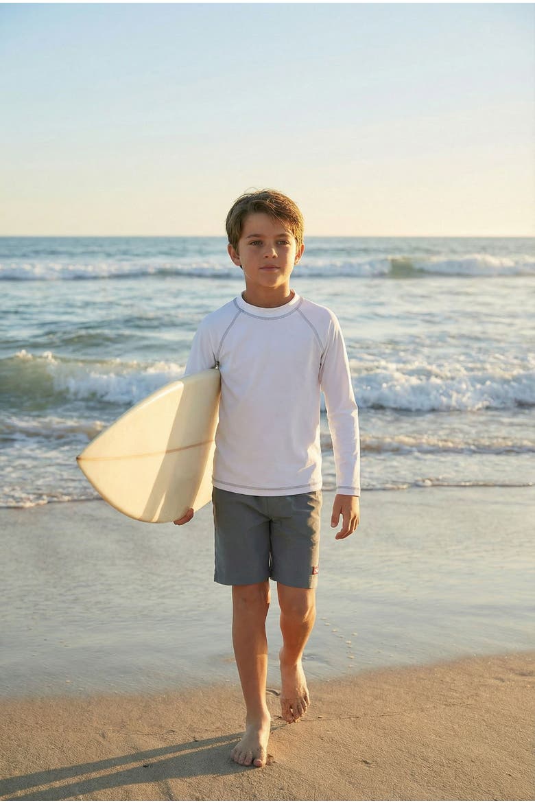Boys UPF 50+ Long Sleeve Rashguard, Alternate, color, Yellow