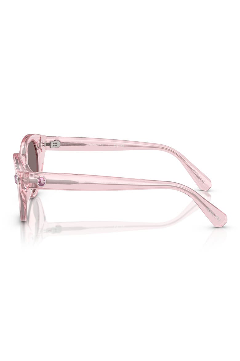 48mm Round Sunglasses, Alternate, color, TRANSPARENT PINK
