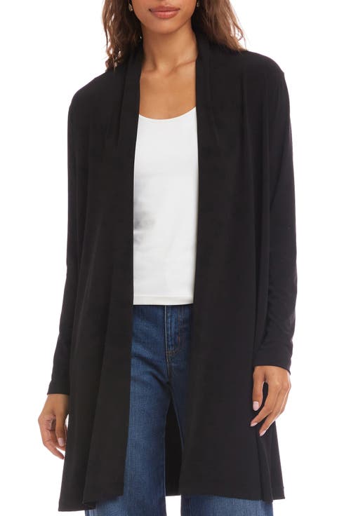 Open Front Side Zip Cardigan