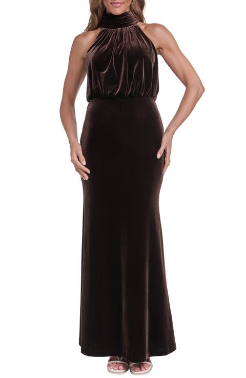 Sleeveless Velvet Gown