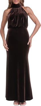 Eliza J Sleeveless Velvet Gown