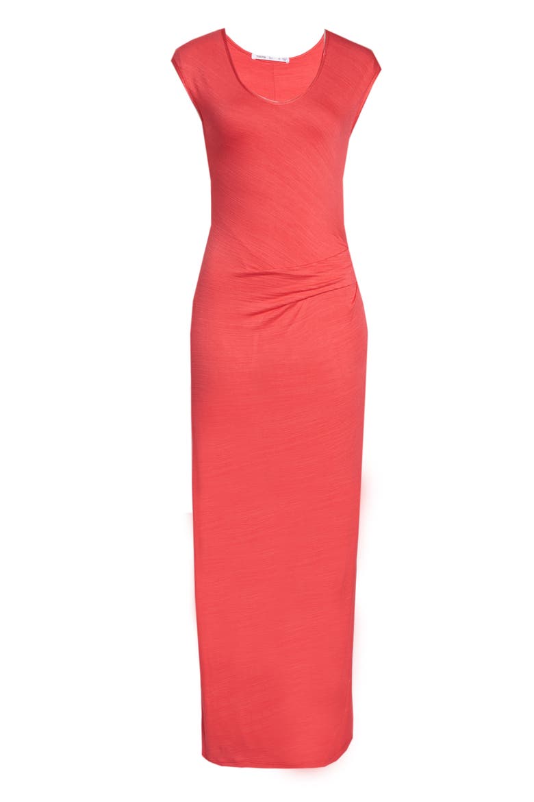 Ruched Jersey Maxi Dress, Alternate, color, FUCHSIA
