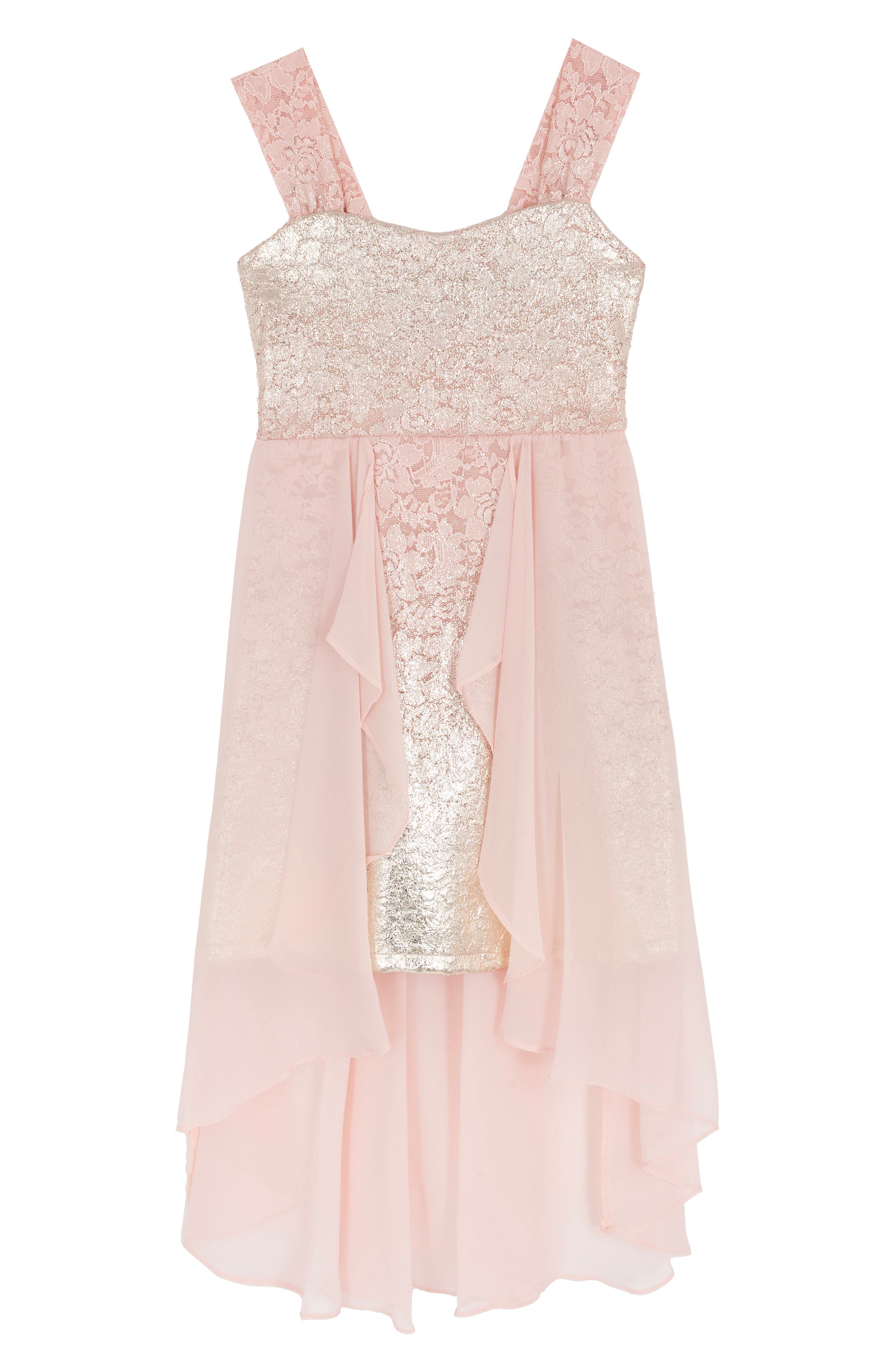 Rare Editions Kids' Floral Lace & Chiffon Dress