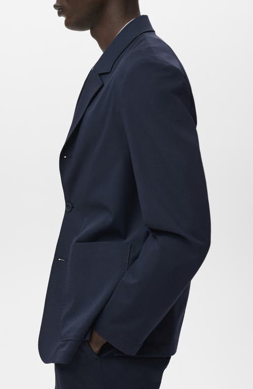 Mango Slim Fit Suit Jacket In Blue