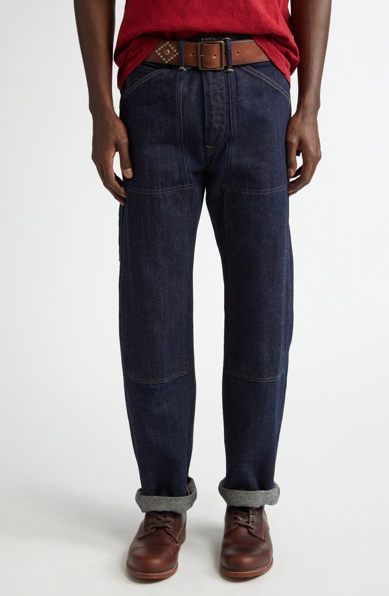 Double RL Limited Edition Straight Fit Carpenter Jeans, Main, color, 