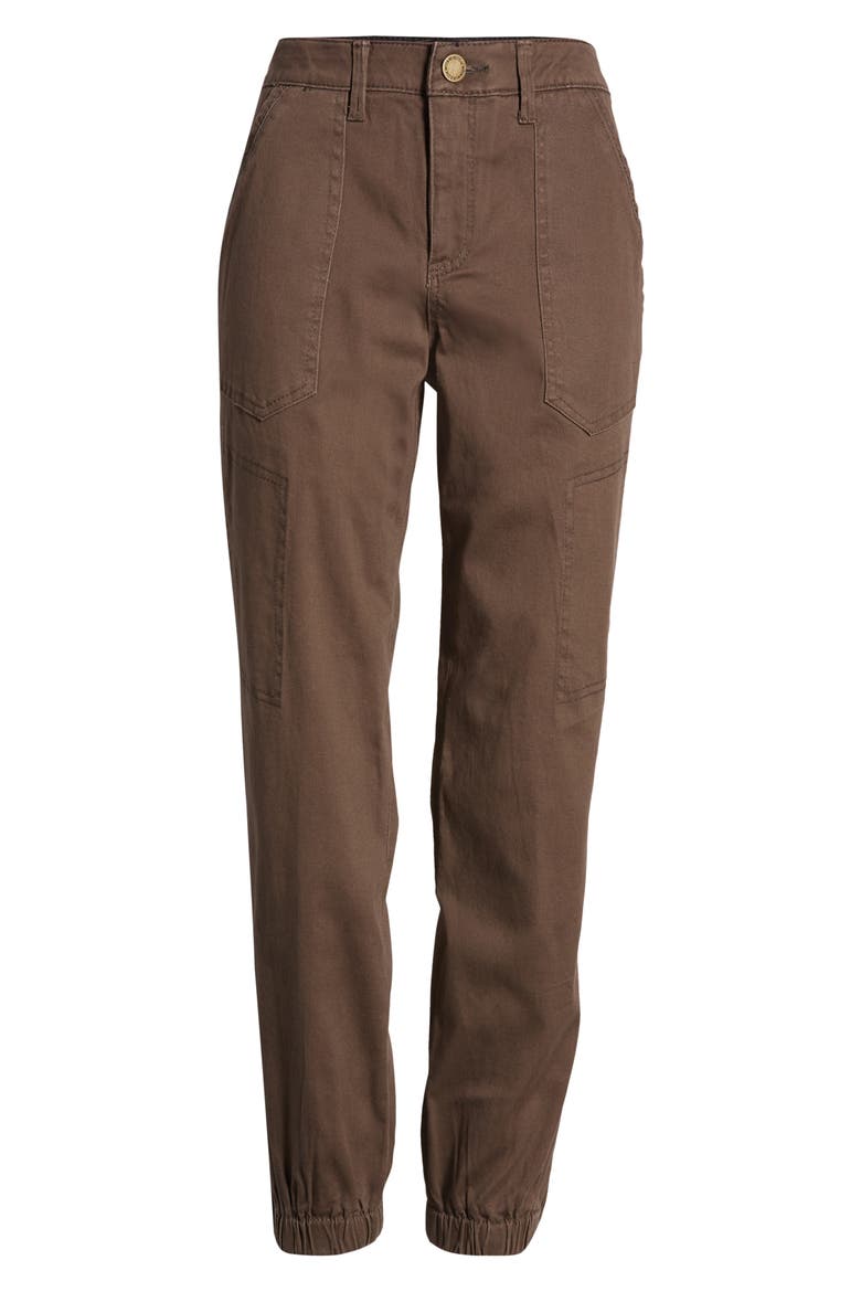 'Ab'Solution High Waist Stretch Cotton Joggers, Alternate, color, MR MUSHROOM