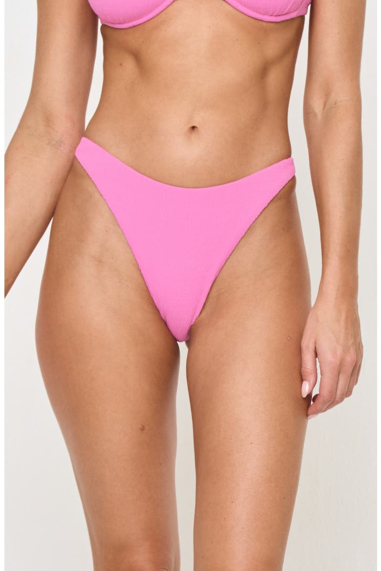 Leilani Bitsy Pucker Textured Bikini Bottoms, Main, color, HOTTEST PINK