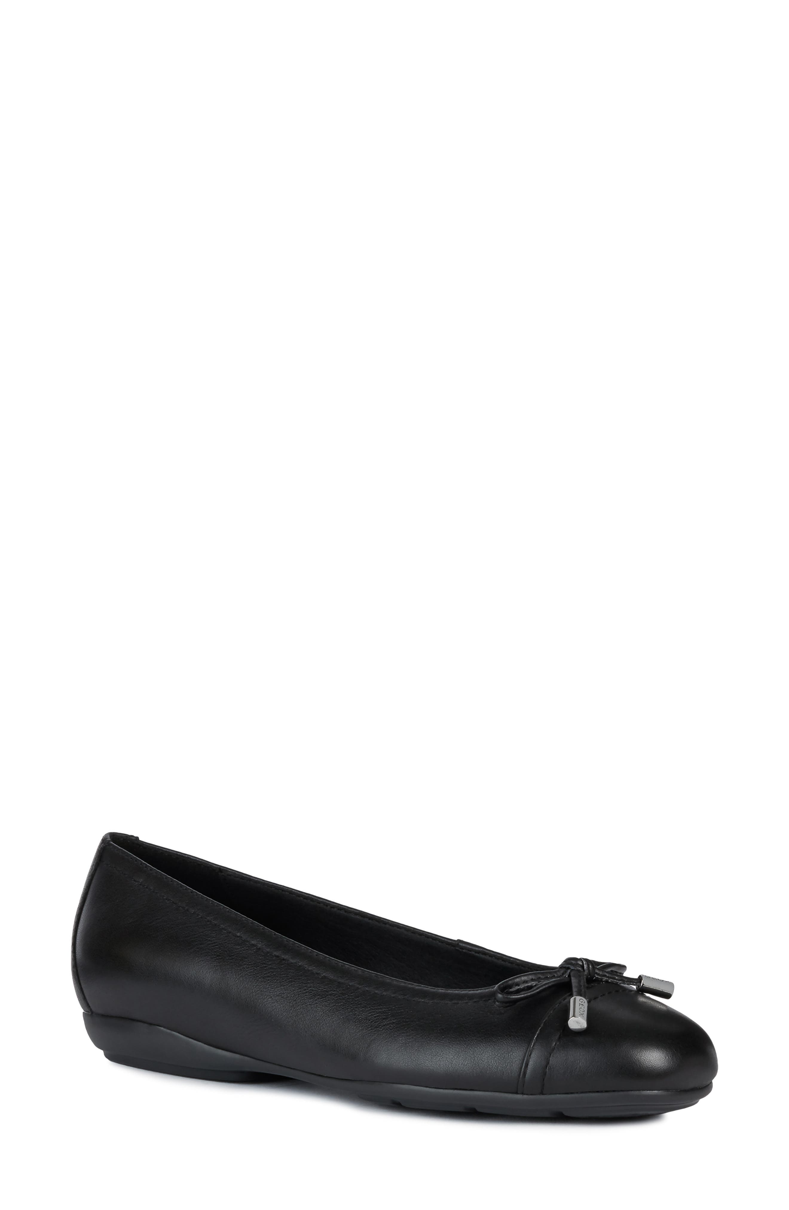 Annytah Cap Toe Flat, Main, color, BLACK NAPPA LEATHER