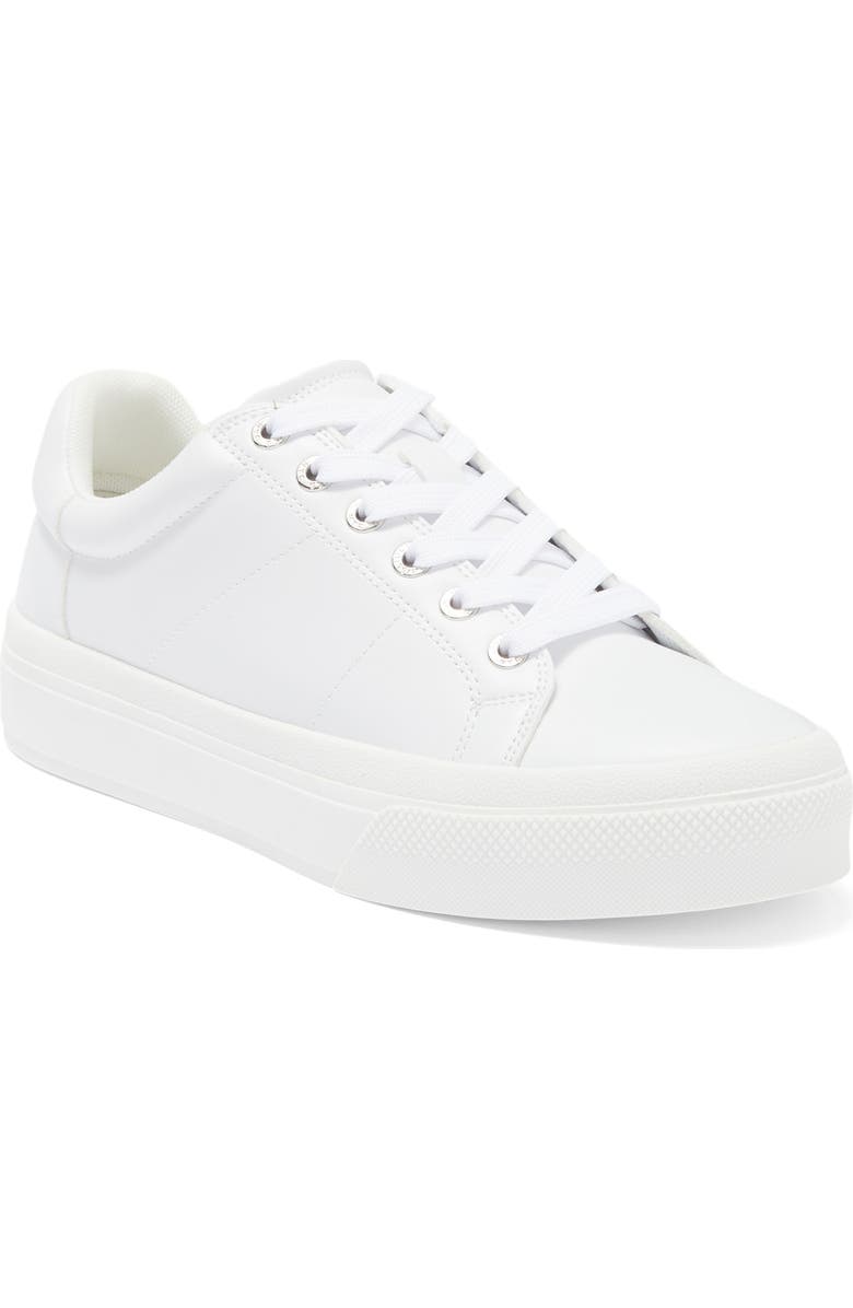 JSlides Gilda Platform Sneaker, Main, color, White