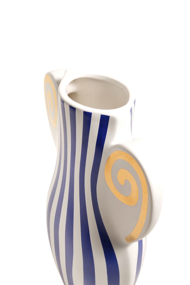 Longhu Ceramic Vase 14 In, Alternate, color, Blue