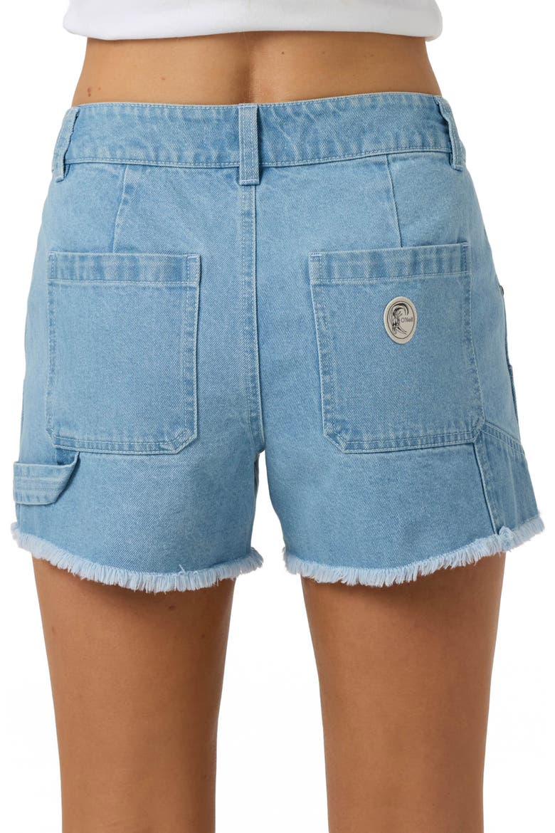 OG Harlyn Fray Denim Shorts, Alternate, color, INDIGO