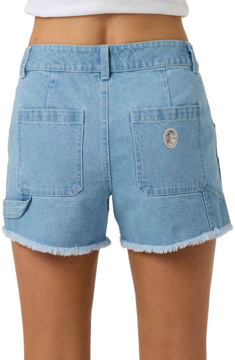 O'Neill OG Harlyn Fray Denim Shorts, Alternate, color, Indigo