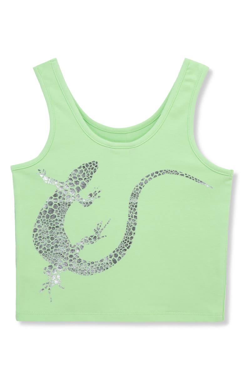 Truce Kids' Lizard Stretch Cotton Graphic Tank, Alternate, color, Light Green