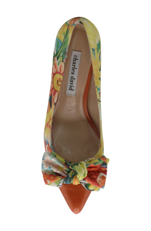 Charles David Adren Pointed Cap Toe Pump In Bright Multi