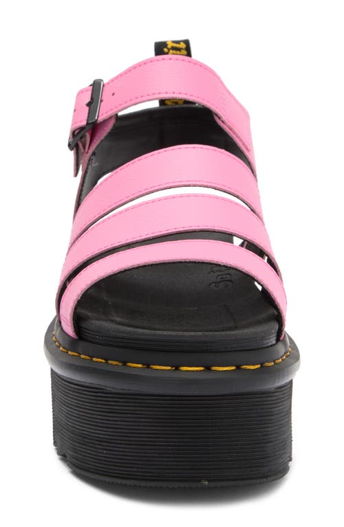 Dr. Martens' Dr. Martens Blaire Quad Platform Strappy Sandal In Fondant Pink