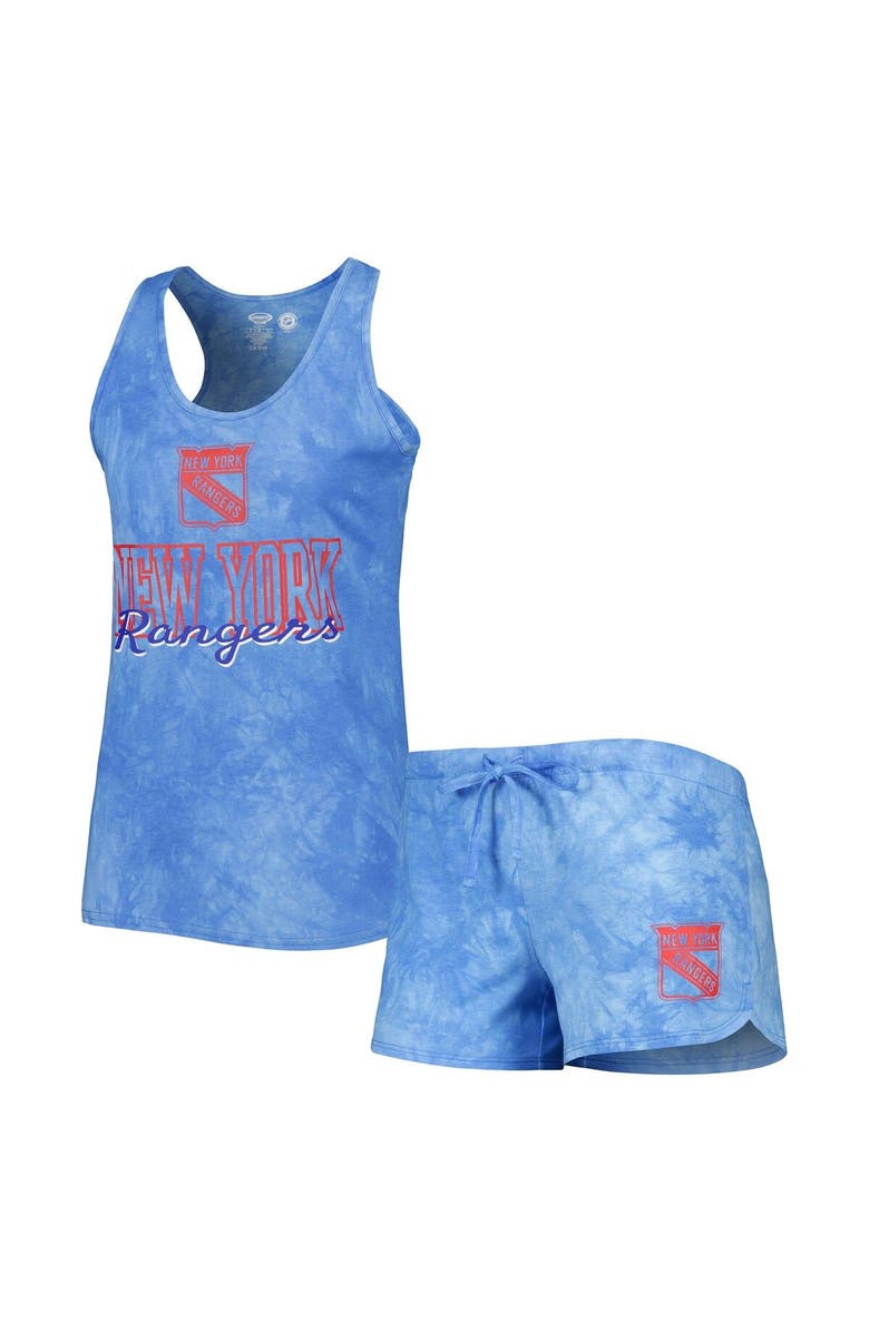 CONCEPTS SPORT Women's Concepts Sport  Blue New York Rangers Billboard Tank Top & Shorts Sleep Set, Main, color, 