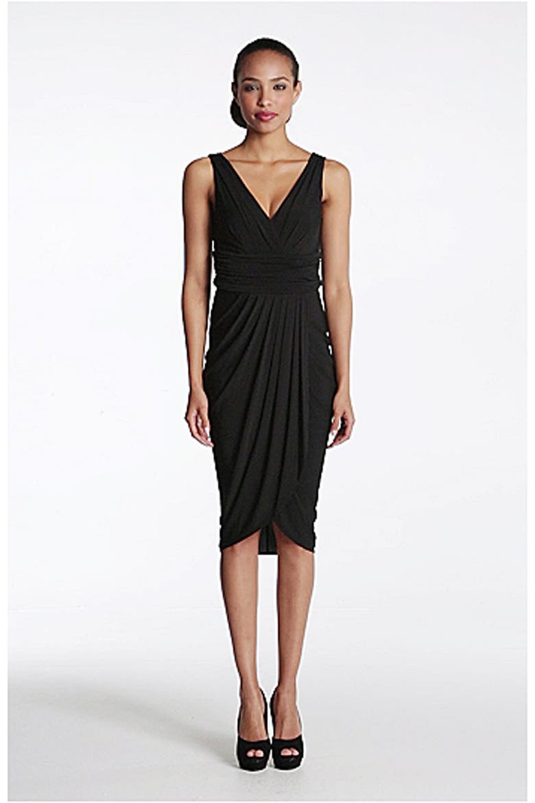 Sarong Dress, Alternate, color, BLACK