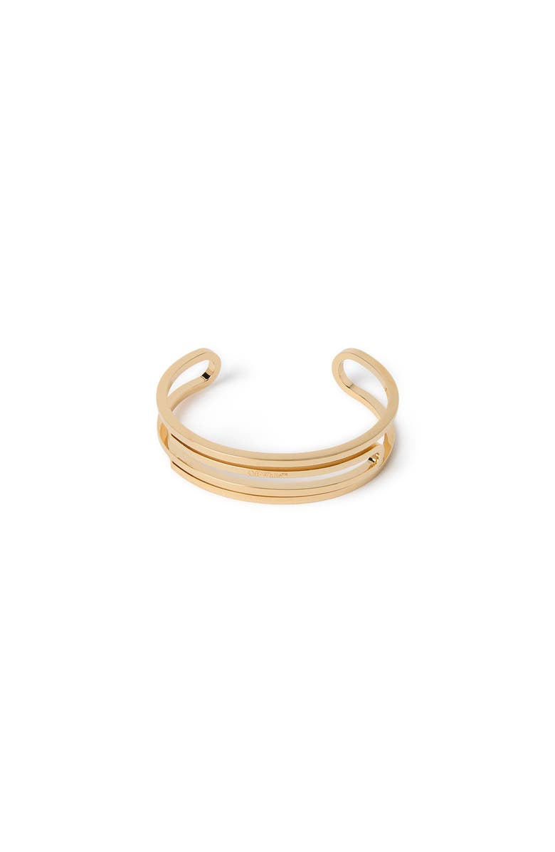 OFF WHITE Women's Gold Paper Clip Cuff, Main, color,