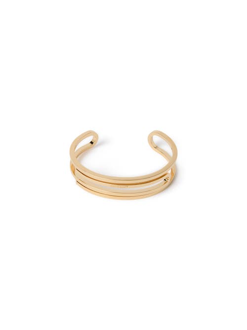 Off-white Gold Paper Clip Cuff In Gold