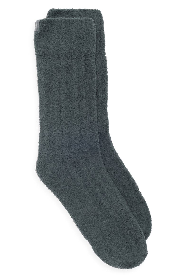 CozyChic® Pointelle Crew Socks, Alternate, color, DEEP JUNIPER