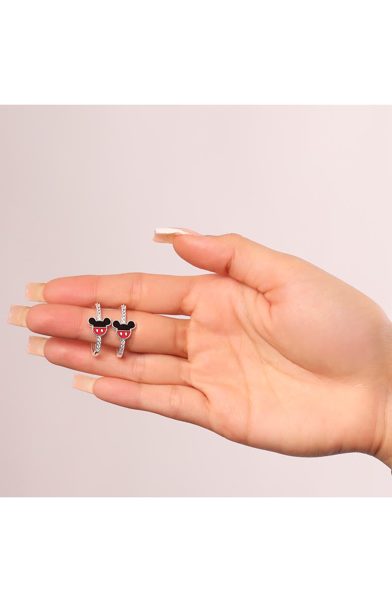 Disney Cubic Zirconia Hoop Earrings, Alternate, color, Silver