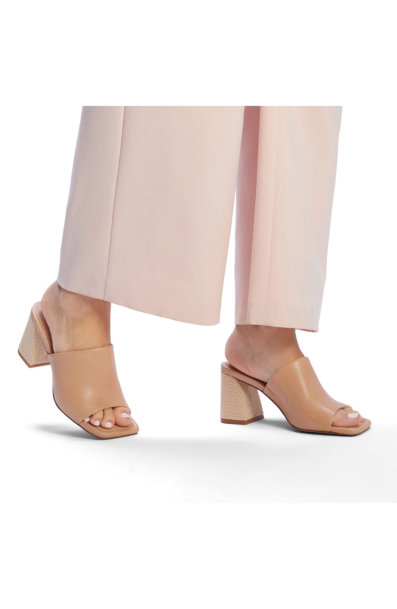 ALDO Meshka Block Heel Slide Sandal, Alternate, color, Other Medium Beige