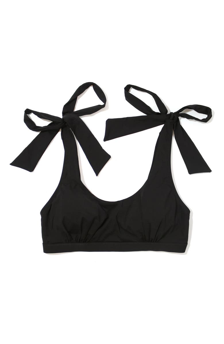 Hanky Panky Swim Scoop Bikini Top, Alternate, color, Black
