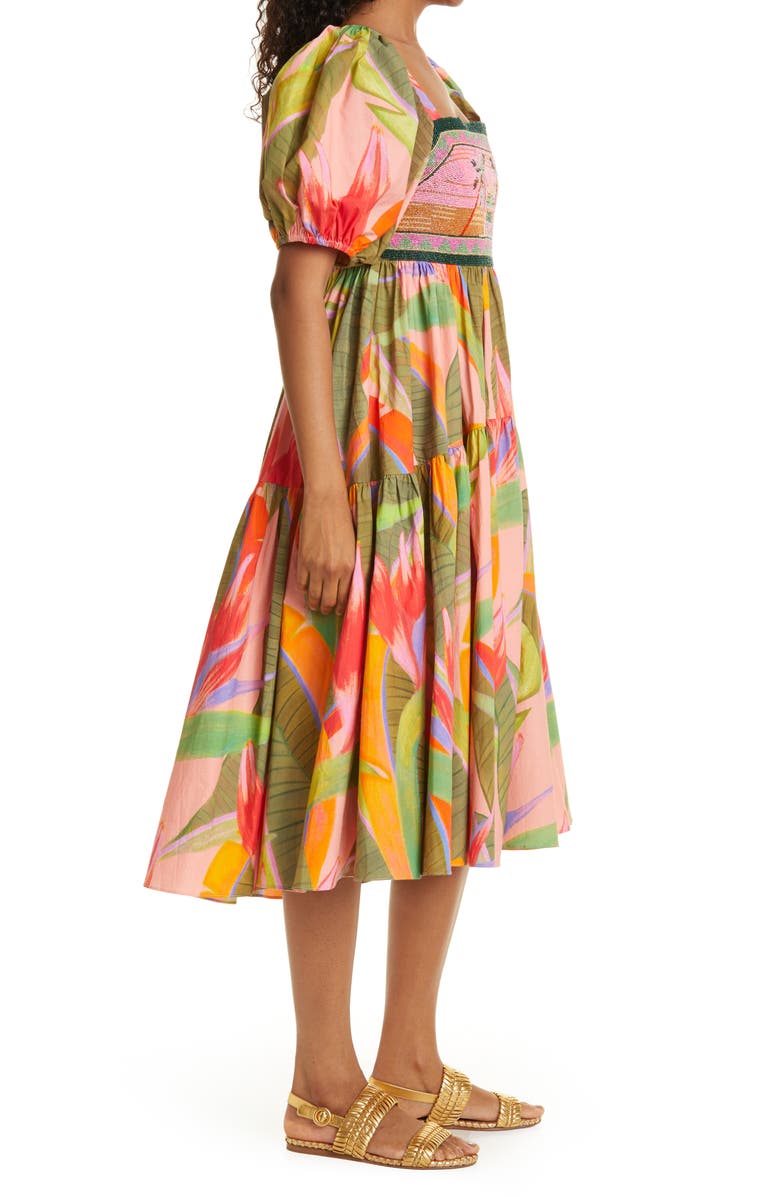 FARM Rio Pink Garden Embroidered Dress, Alternate, color,