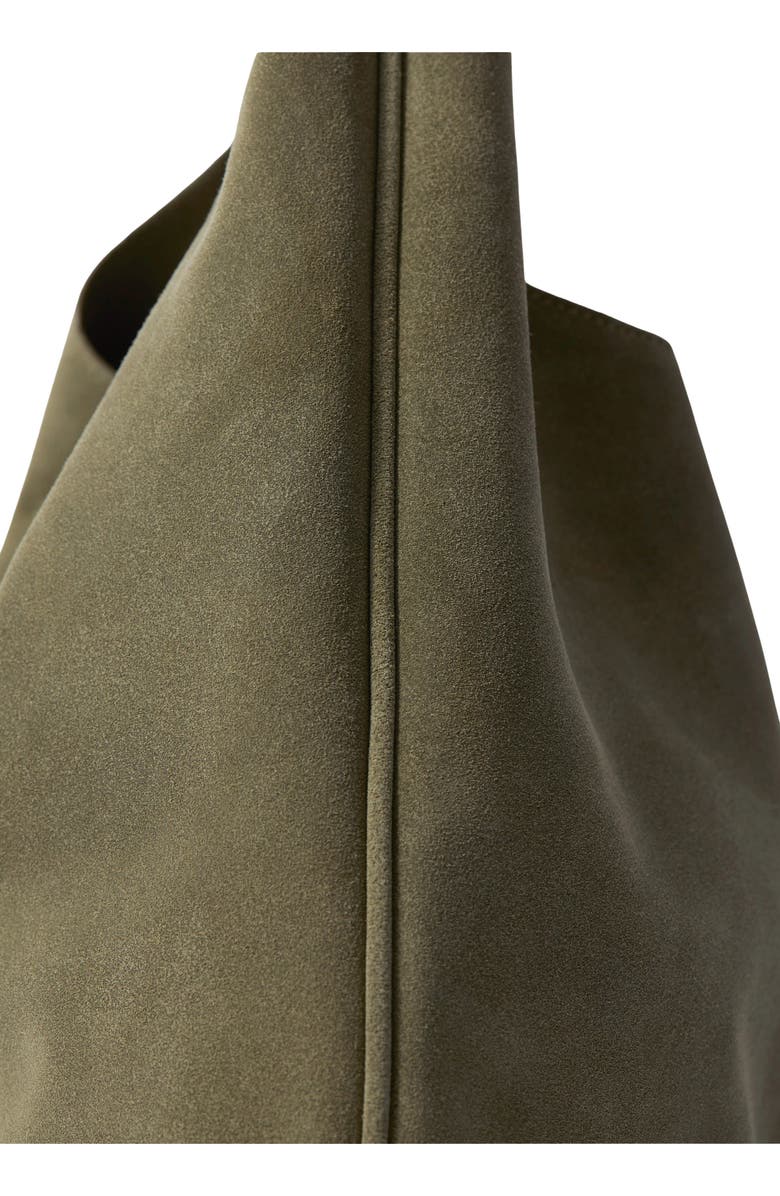 & Other Stories Large Suede Tote, Alternate, color, Khaki Green Medium D