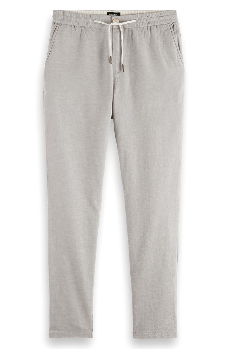 Scotch & Soda Warren Cotton & Linen Pants, Alternate, color, Grey