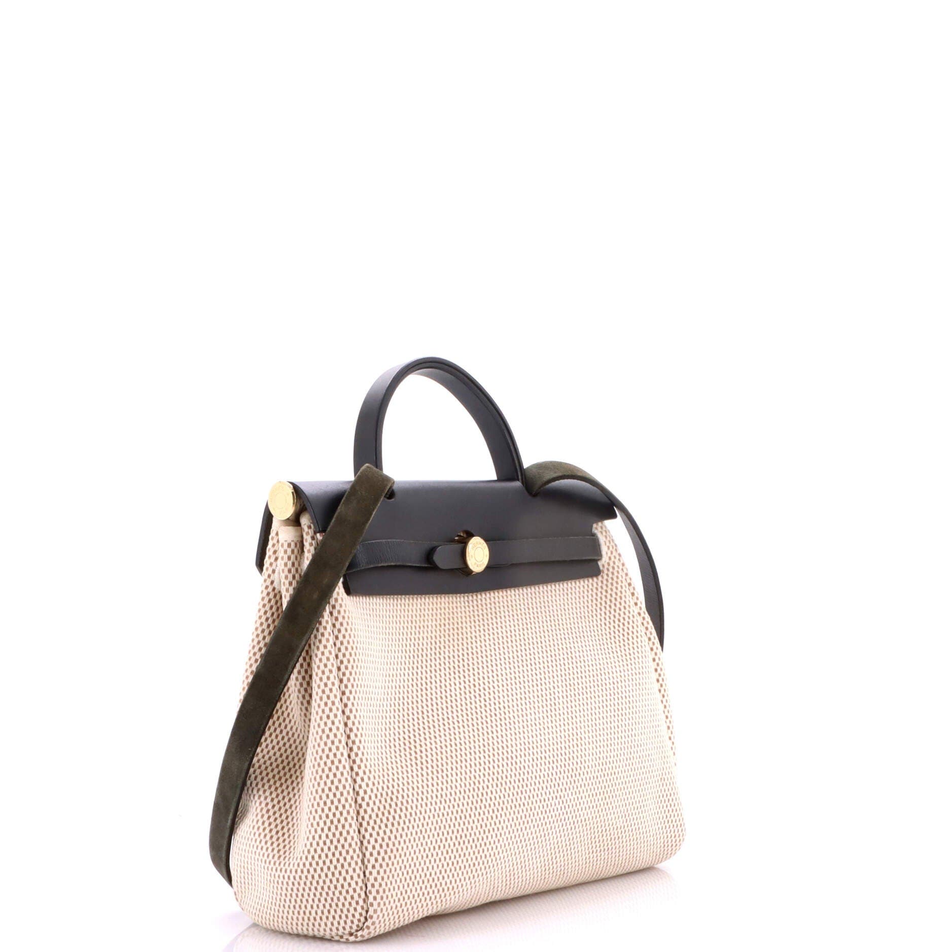 Herbag Zip Criss Viking Toile and Leather 31, Alternate, color, White