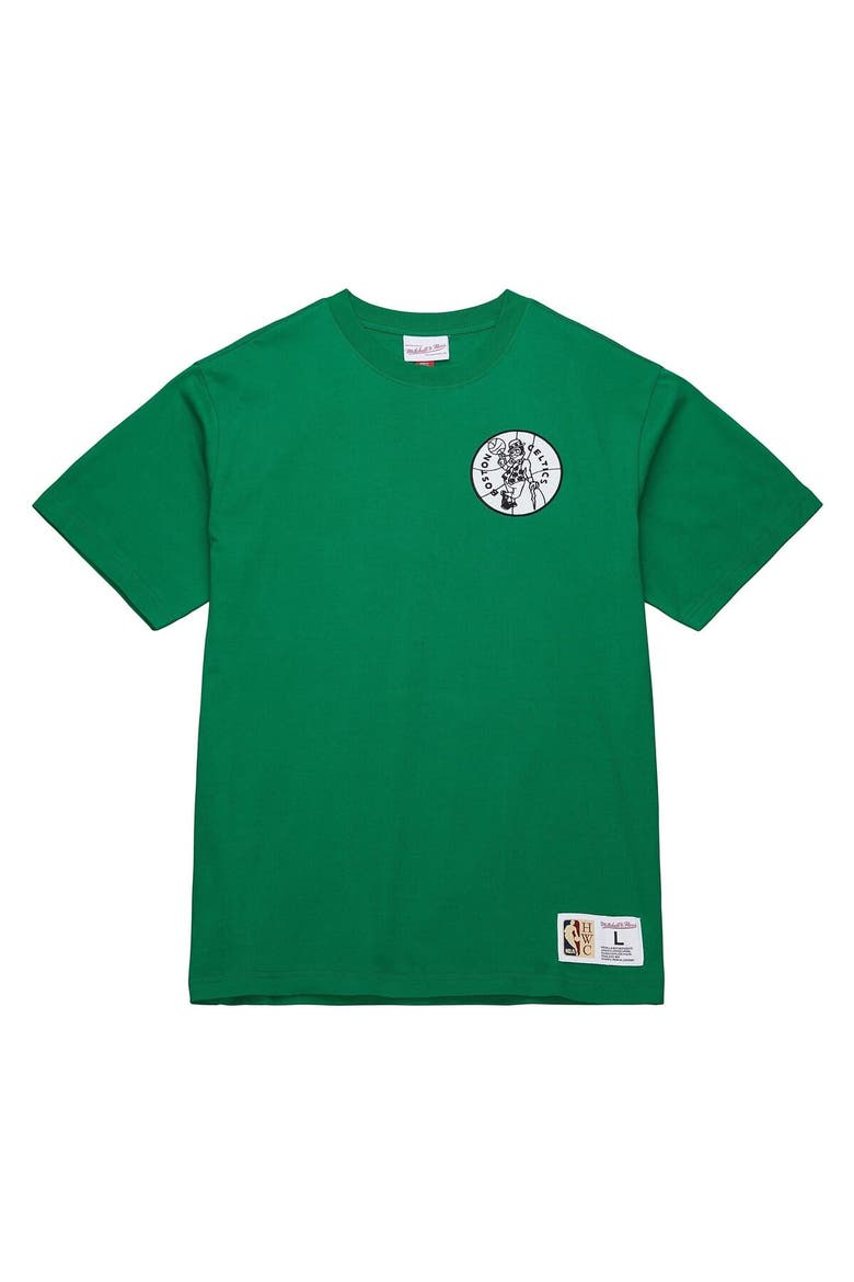 Men's Mitchell & Ness Larry Bird Kelly Green Boston Celtics Hardwood Classics NBA Legends T-Shirt, Alternate, color, Kelly Green
