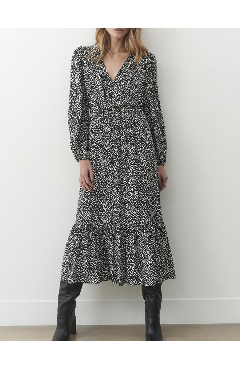 Finery London Suzie Polka Dot Dress, Alternate, color, Black Dot