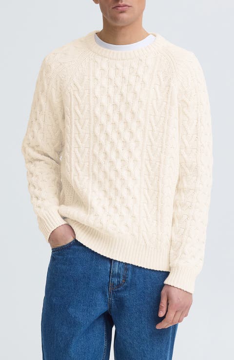 Vukan Cable Knit Crewneck Sweater