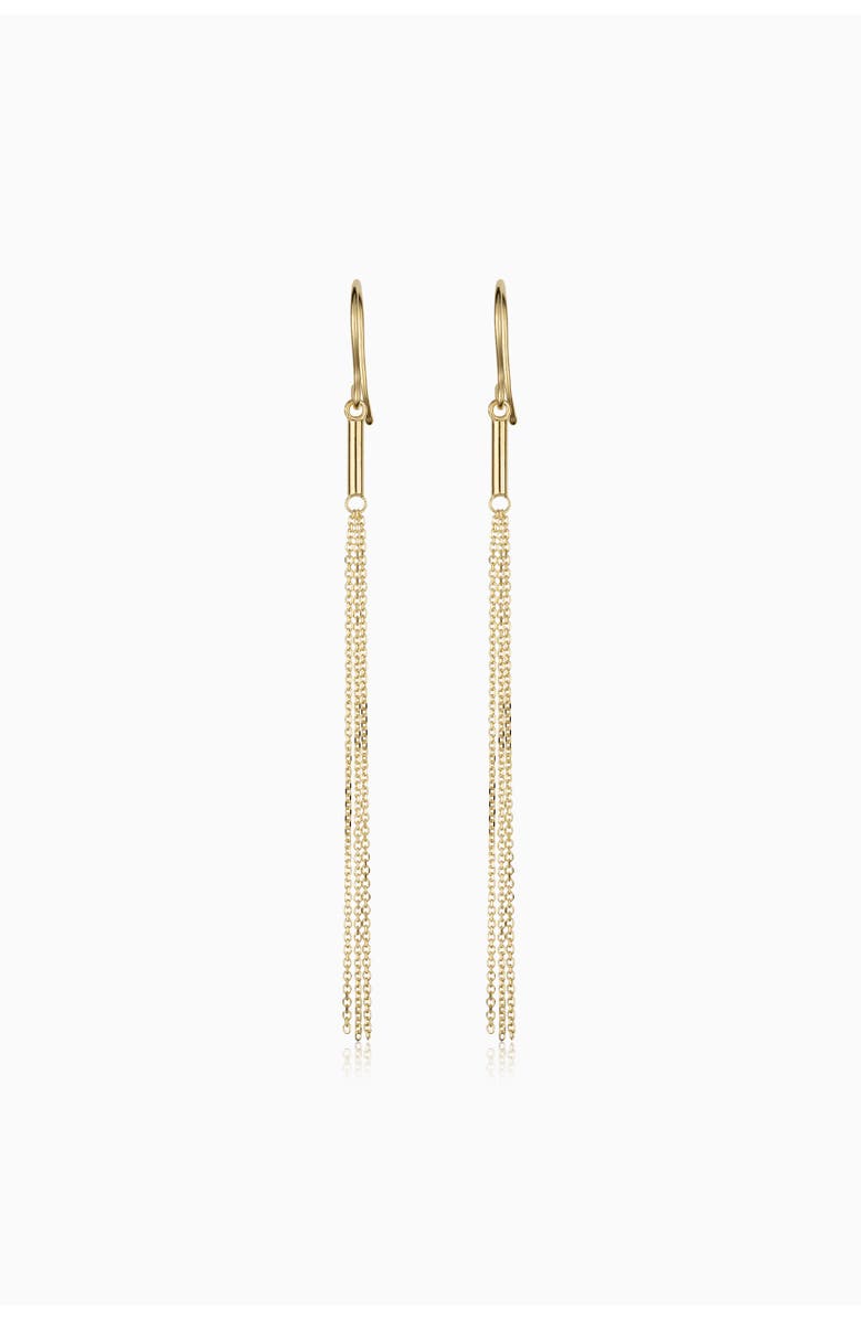 Oradina 14K Yellow Gold Vicenza Tassel Drop Earrings, Alternate, color, Yellow Gold