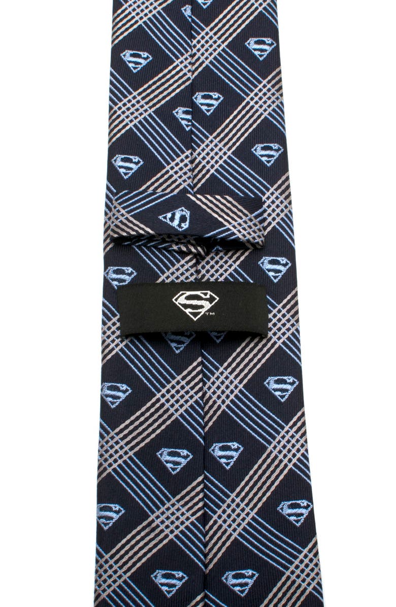 Cufflinks, Inc. Superman Shield Silk Tie, Alternate, color, Grey/ Navy