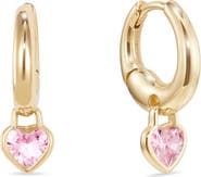 Dean Davidson Cherie Heart Charm Huggie Hoop Earrings