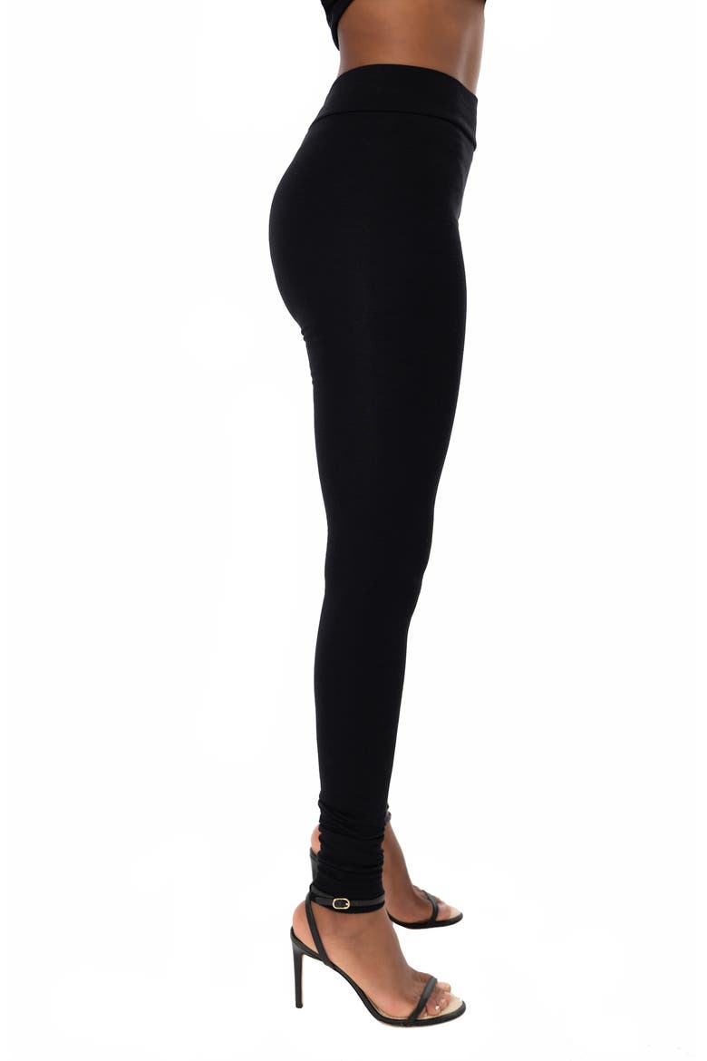 Banded Ankle Leggings, Alternate, color, BLACK