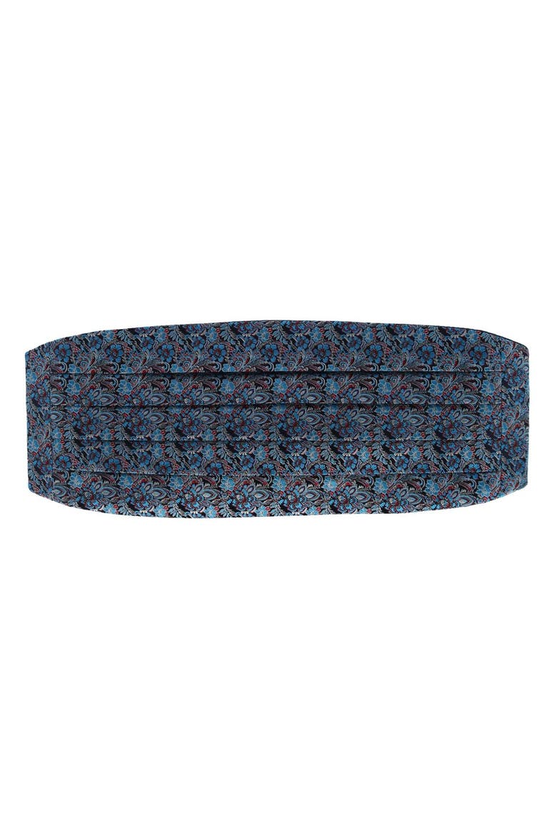 Enzo Exploded Floral Silk Cummerbund, Main, color, Multiple