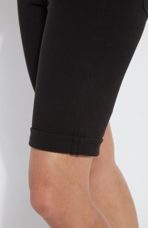 Lyssé Stretch Denim Boyfriend Shorts In Black