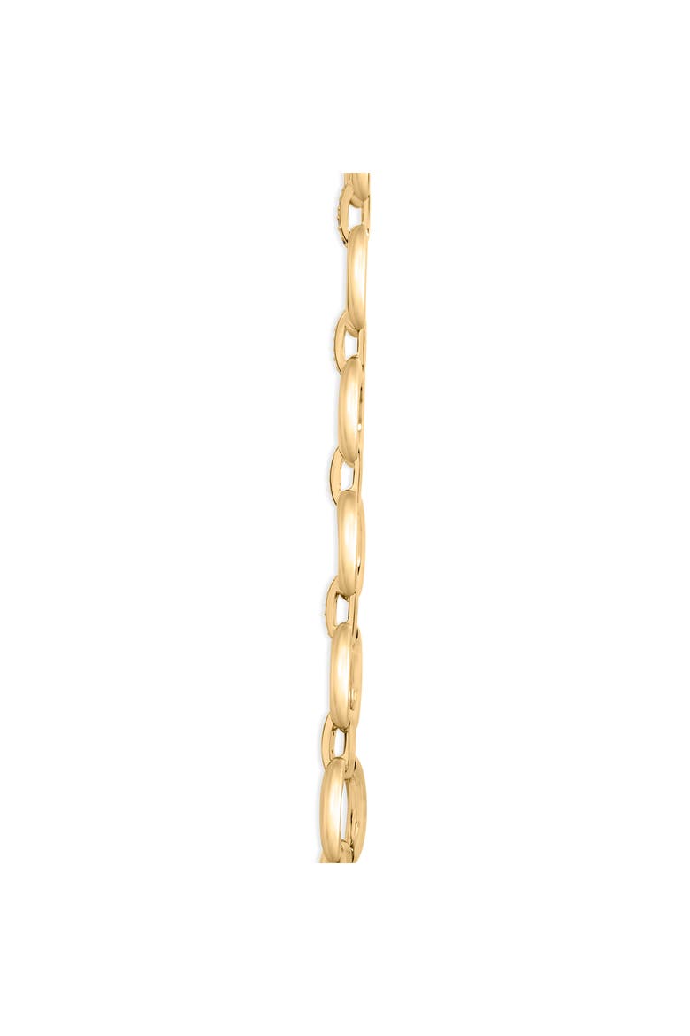 Gold Vermeil 1/4 Cttw Diamond Bold Oval Link Necklace, Alternate, color, Silver