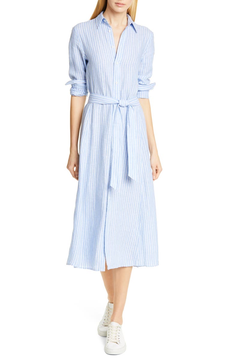 Polo Ralph Lauren Ashton Long Sleeve Linen Shirtdress, Main, color,