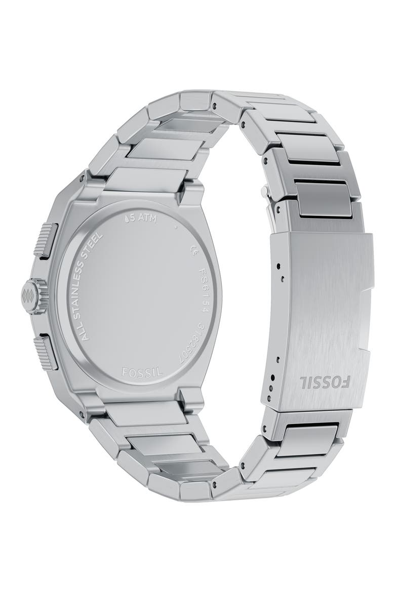 Everett Chronograph Bracelet Watch, 44mm, Alternate, color, SILVER