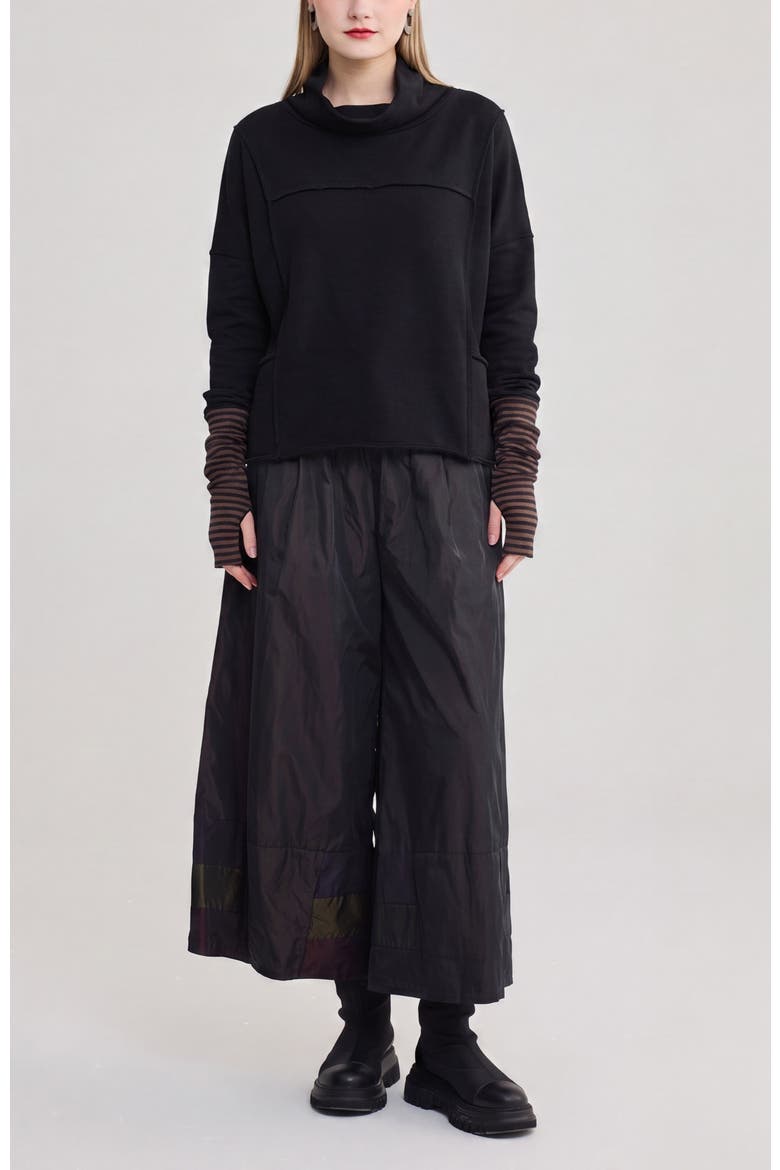 Carmen Cowl Neck Knit Top, Alternate, color, Black