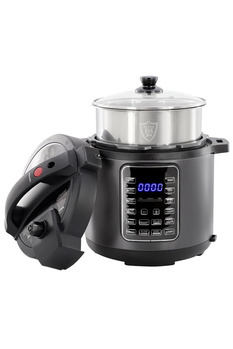 6 Quart 11-in-1 Electric Pressure Cooker, Multi-Cooker with Stainless Steel Crock, Alternate, color, Grey