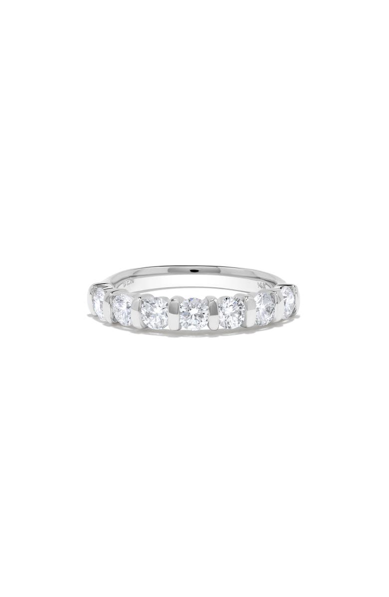 H.J. Namdar 14K White Gold Bar Set Round Diamond Ring - 1.0ct., Alternate, color, 