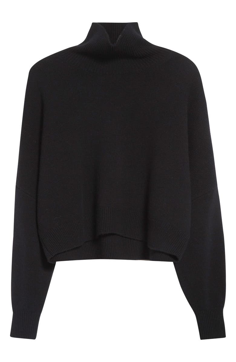 LOULOU DE SAISON Luke Stand Collar Wool & Cashmere Sweater, Alternate, color, Black